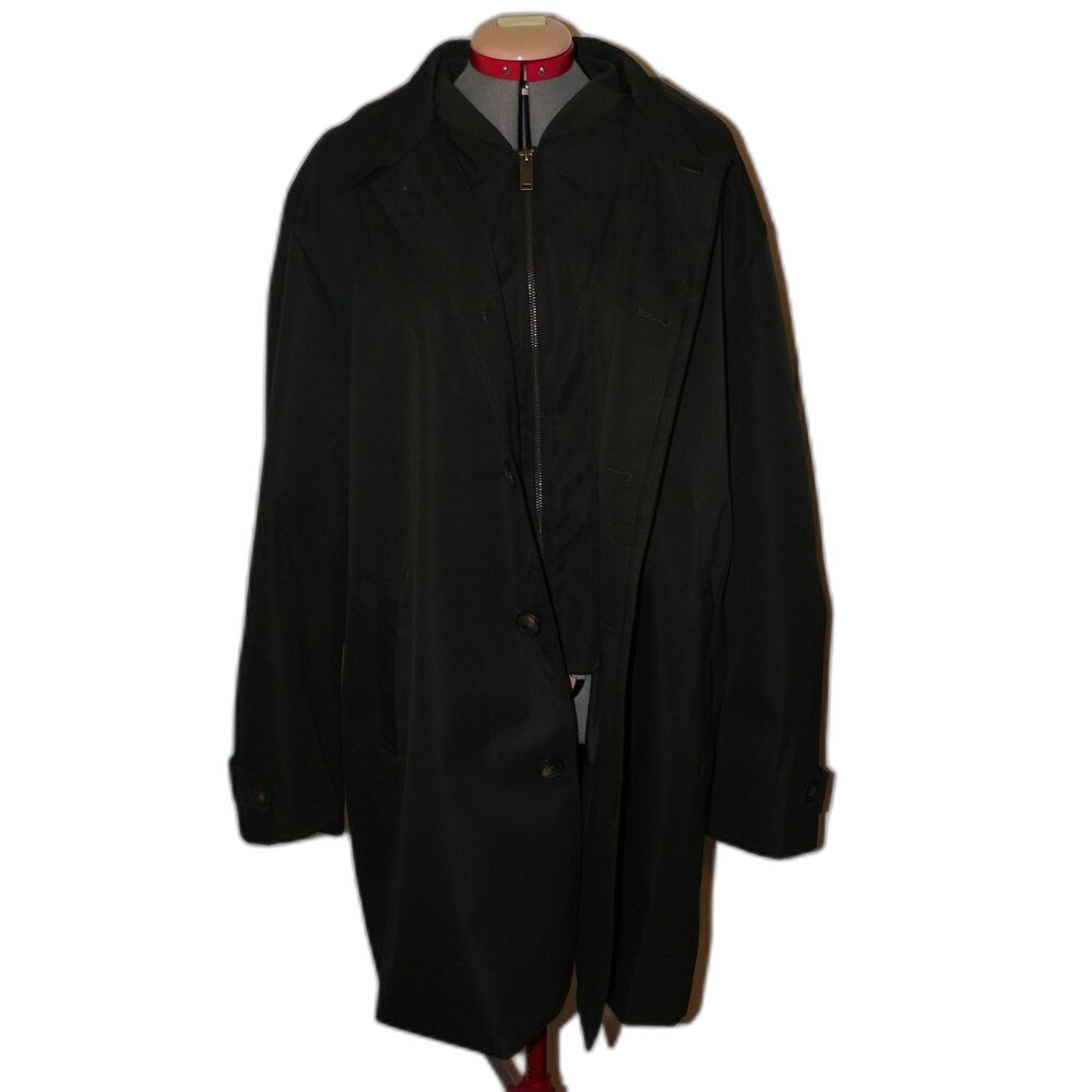 Men's XXL Trench Coat Single Breasted Removable Liner All Weather Stafford NWT